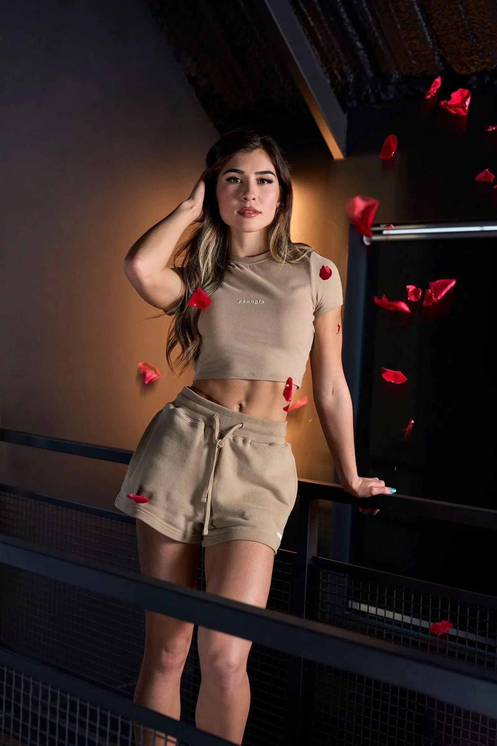 Shorts<Youngla W142-Love Sets-Terry Shorts Black Wash|Beige Wash|Grey Wash|Lavender Wash