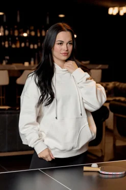 Outerwear<Youngla W518-Minimal Hoodie Bossy|Salty|Flirty|Moody