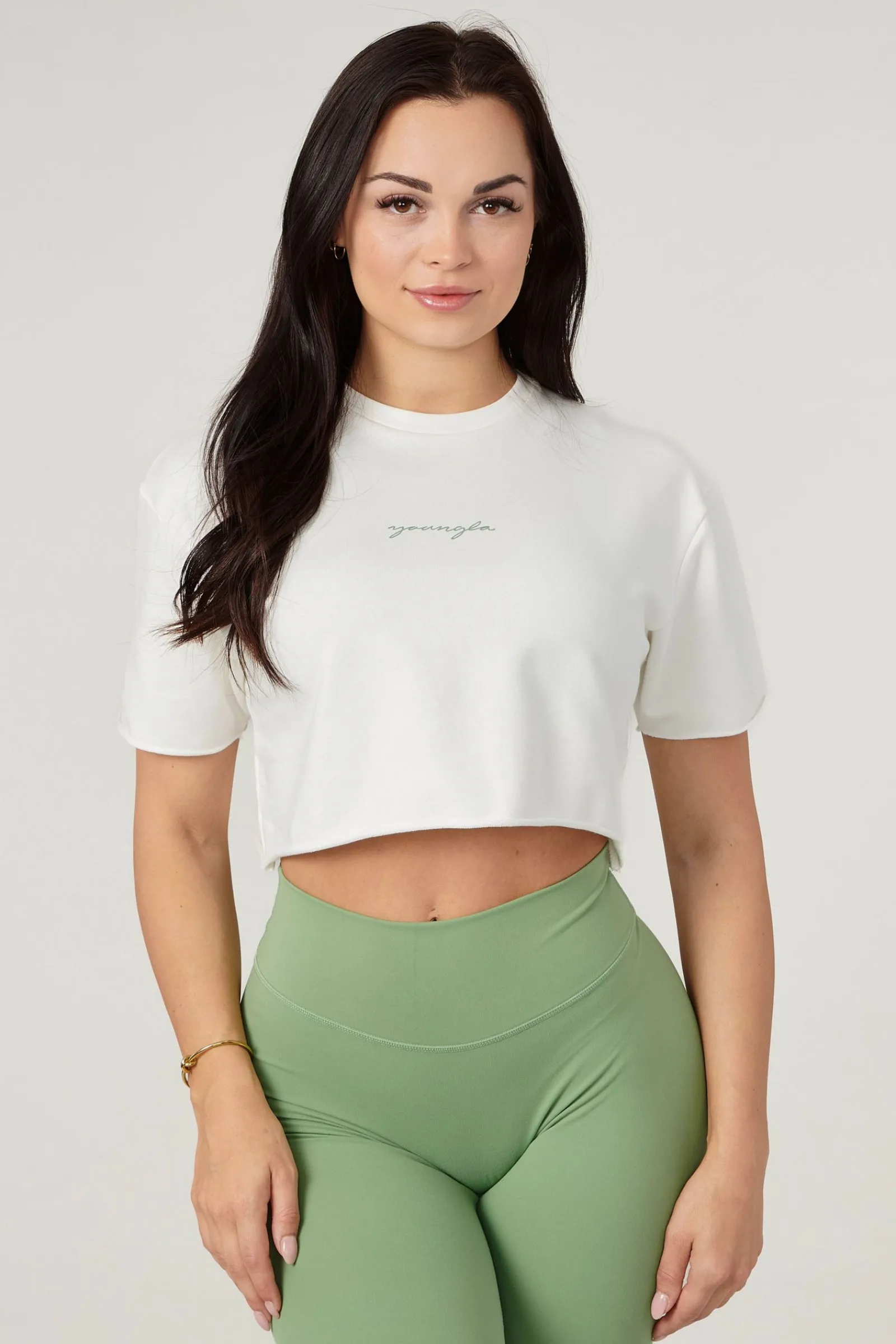 Tops<Youngla W426-Not So Basic Cropped Tee Slate|Nardo Grey|Coconut Milk|Black