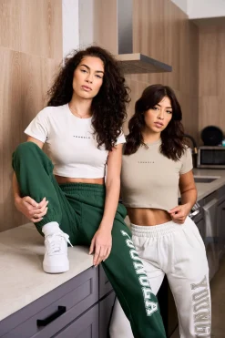 Tops<Youngla W435-Og Baby Tee Black|Olive Khaki|White/Blue|White/Green
