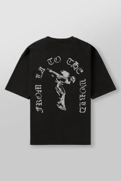 Shirts<Youngla 4096-Worldwide Excellence Tees Black|Brown|Dark Grey|Navy
