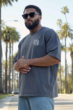 Shirts<Youngla 4096-Worldwide Excellence Tees Black|Brown|Dark Grey|Navy