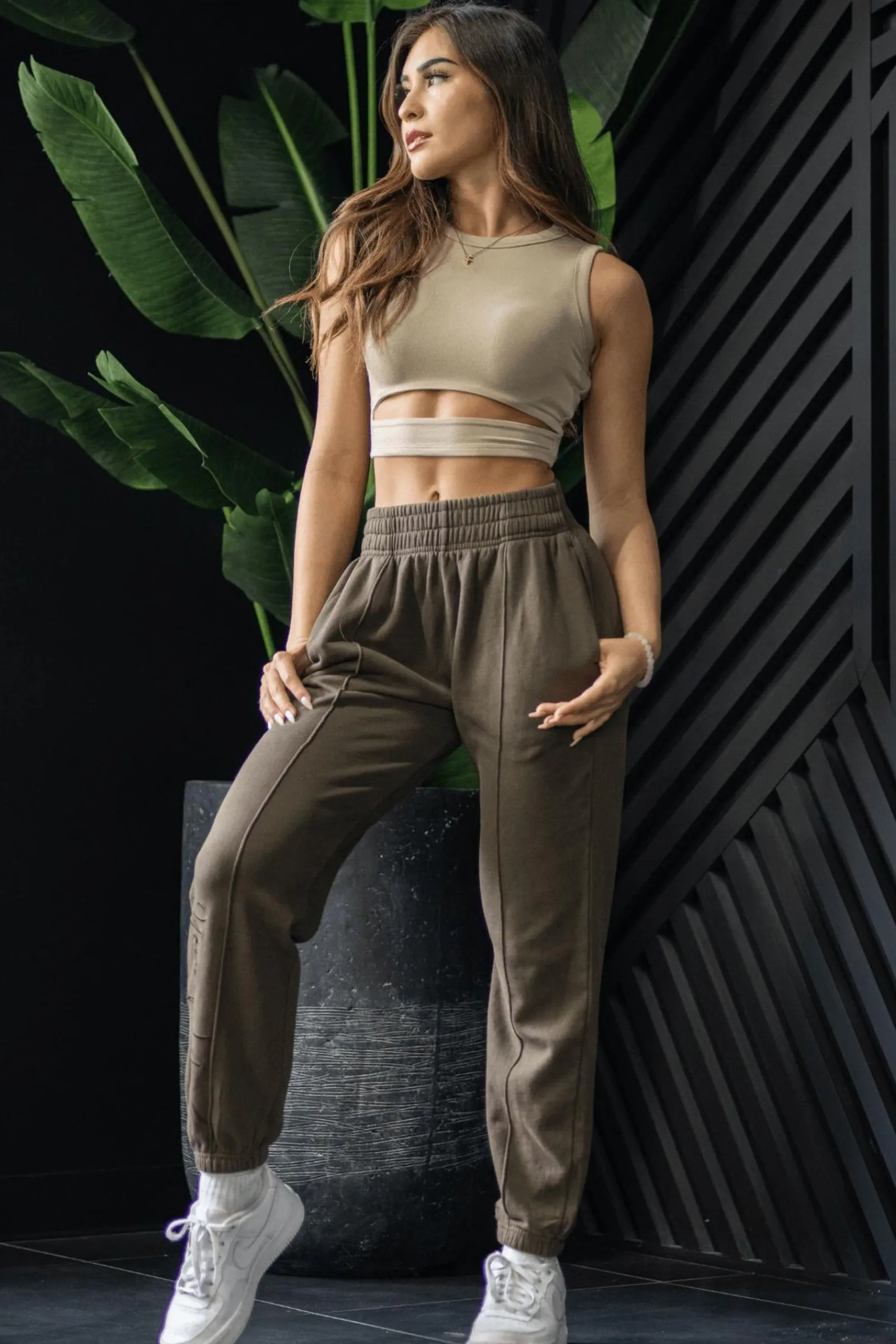 Joggers & Pants<Youngla W202-Script Joggers Brown Wash|Slate Wash|Black Wash|Cream Wash