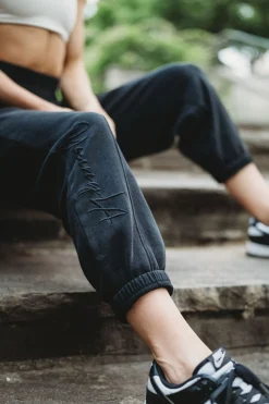 Joggers & Pants<Youngla W202-Script Joggers Brown Wash|Slate Wash|Black Wash|Cream Wash