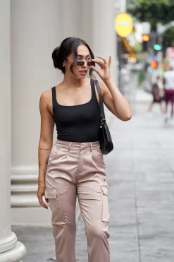 Tops<Youngla W307-Snatched Bodysuit Black|Ivory|Brown|Grape