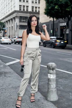 Tops<Youngla W307-Snatched Bodysuit Black|Ivory|Brown|Grape