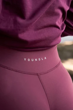 Leggings<Youngla W221-Staple Leggings Black|Dusty Sage|Grape|Milk Chocolate
