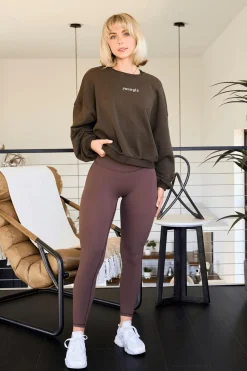 Leggings<Youngla W221-Staple Leggings Black|Dusty Sage|Grape|Milk Chocolate