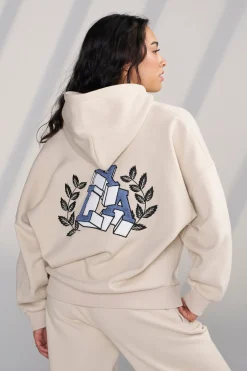 Outerwear<Youngla W524-Teddy Hoodie Barely Beige|Black|Coconut Milk|Kashmir Blue