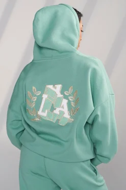 Outerwear<Youngla W524-Teddy Hoodie Barely Beige|Black|Coconut Milk|Kashmir Blue