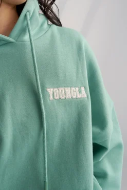 Outerwear<Youngla W524-Teddy Hoodie Barely Beige|Black|Coconut Milk|Kashmir Blue