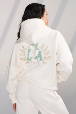 Outerwear<Youngla W524-Teddy Hoodie Barely Beige|Black|Coconut Milk|Kashmir Blue