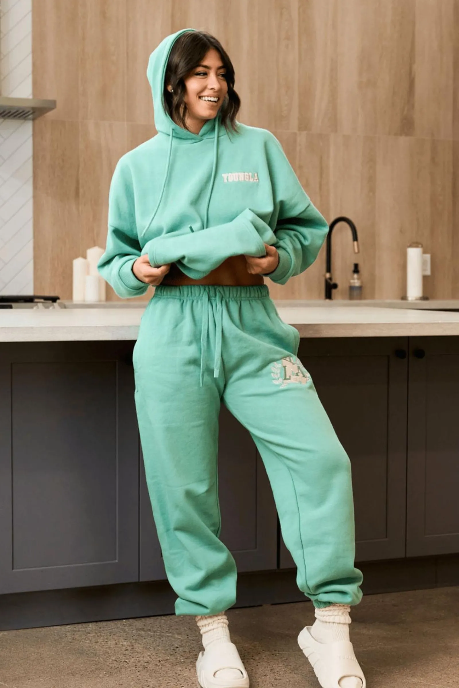 Joggers & Pants<Youngla W226-Teddy Jogger Barely Beige|Black|Coconut Milk|Kashmir Blue