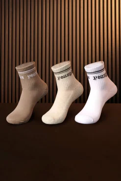 Accessories<Youngla W605-Urban Crew Sock 3 Pack