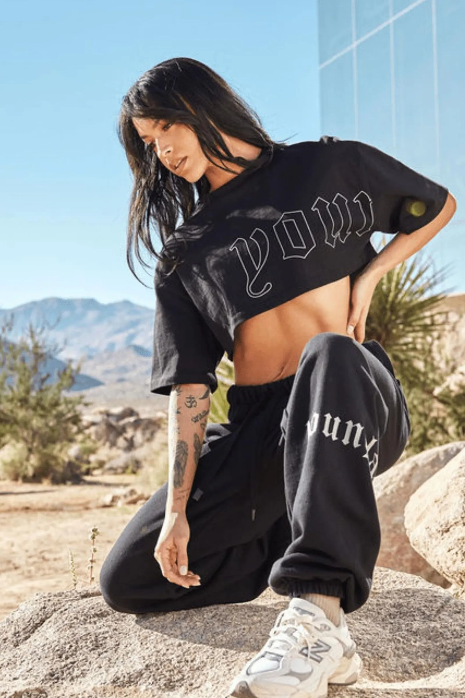 Tops<Youngla W436-Urban Crop Tee Raven|Eclipse|Moonstone|Forest Night
