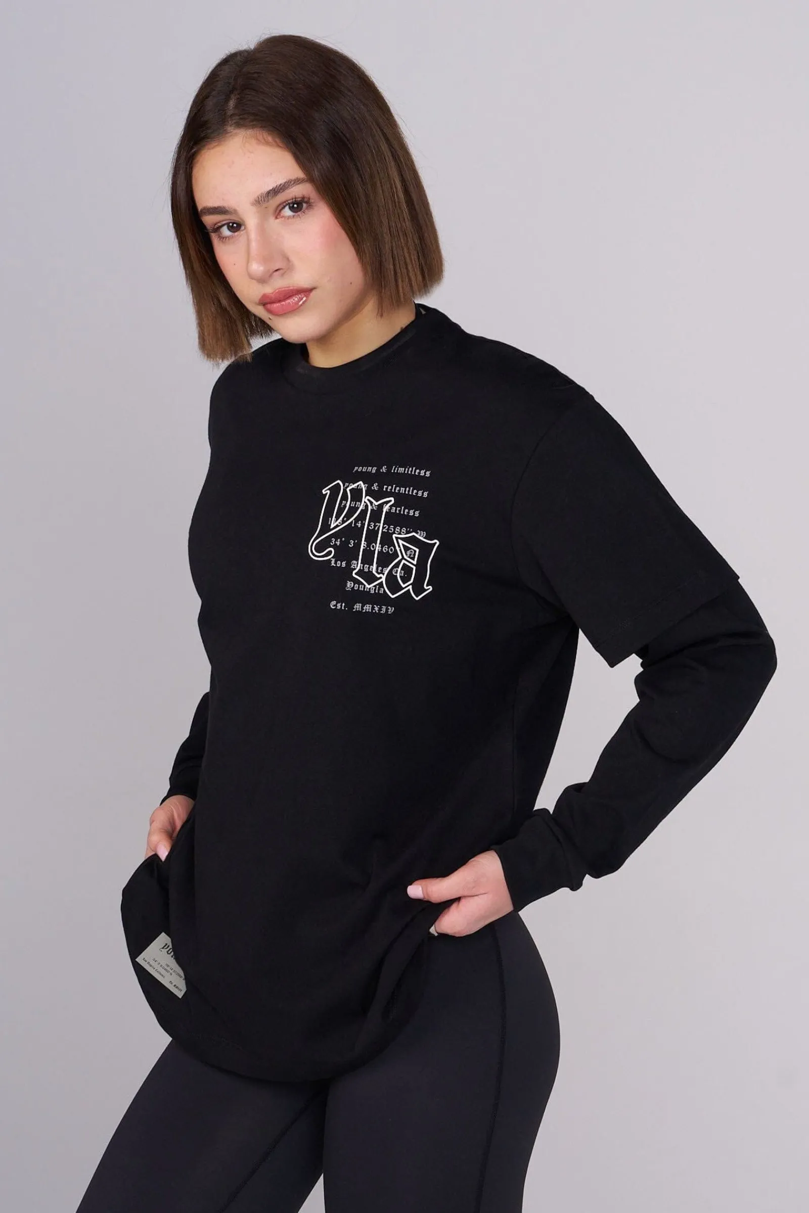 Tops<Youngla W437-Urban Layer Tee Eclipse|Marble|Moonstone|Rain Cloud