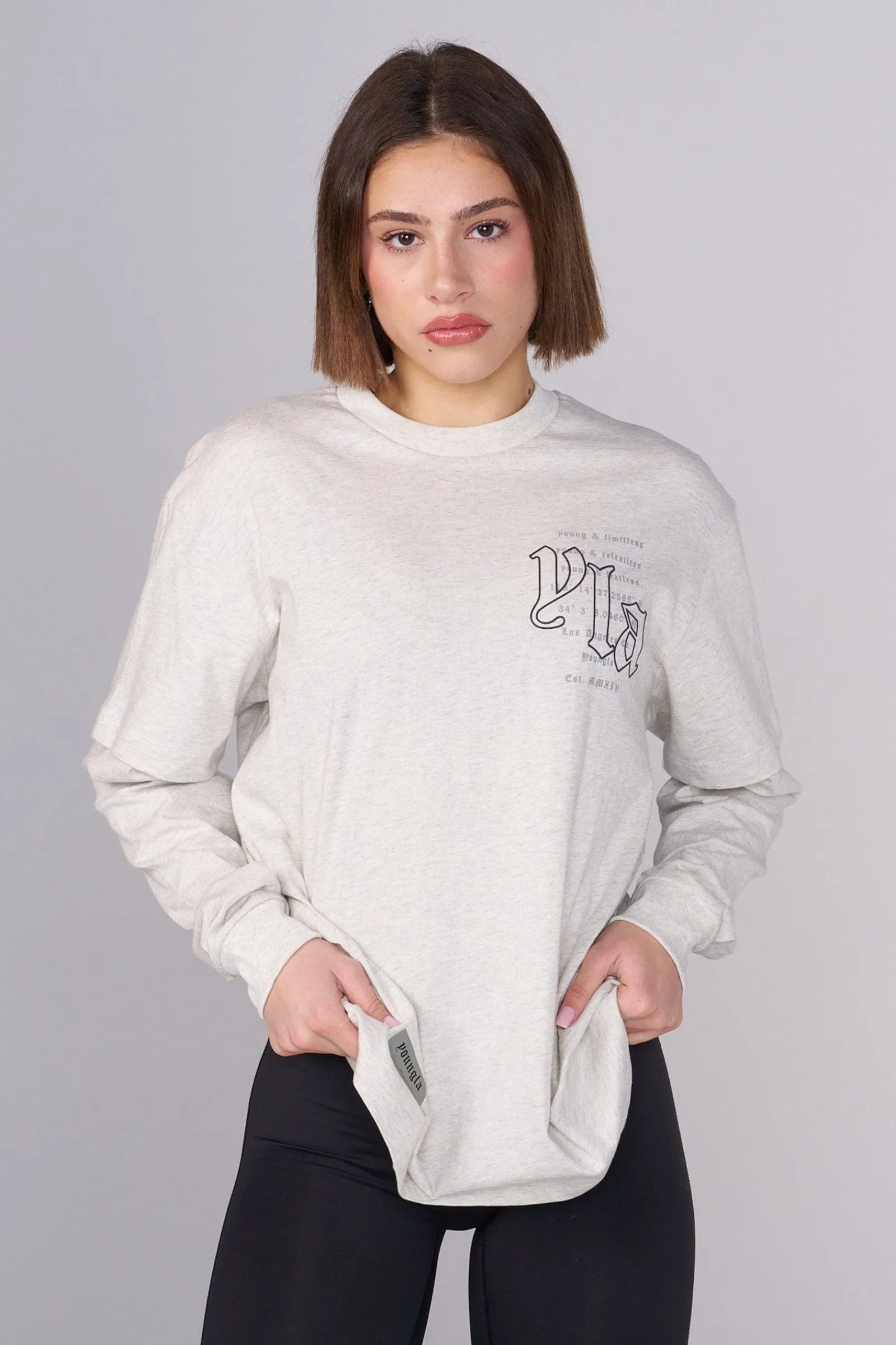 Tops<Youngla W437-Urban Layer Tee Eclipse|Marble|Moonstone|Rain Cloud