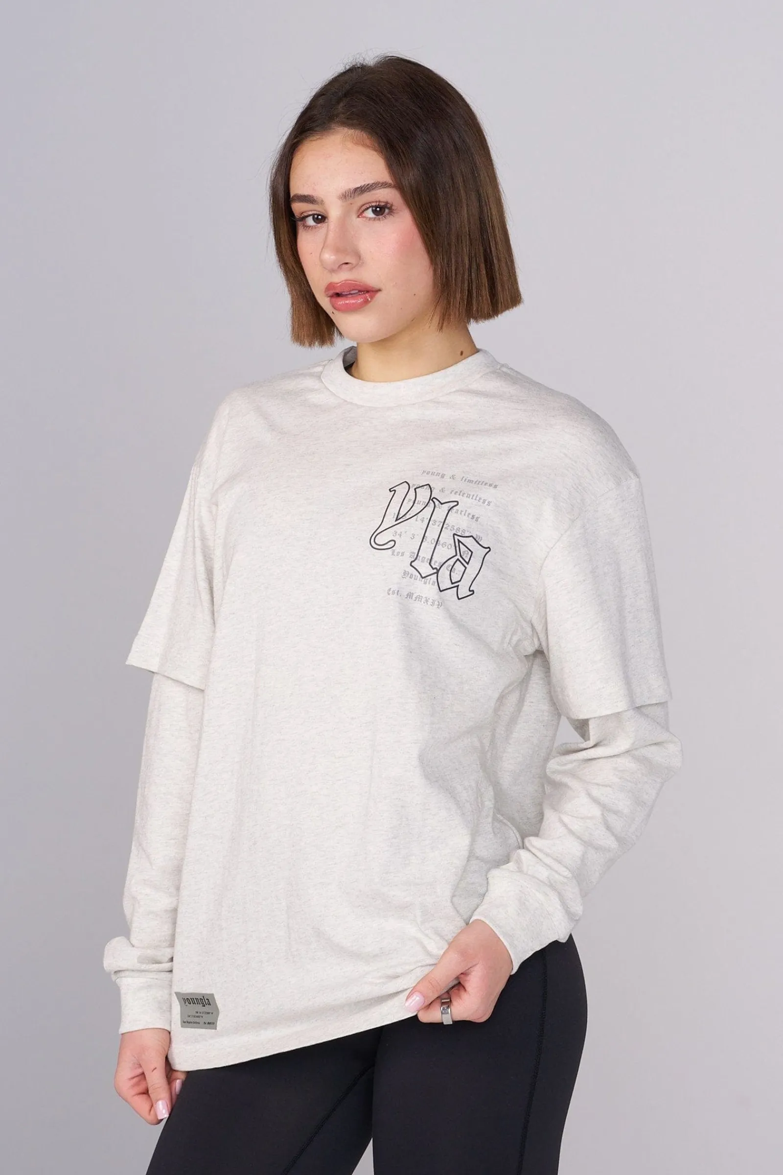 Tops<Youngla W437-Urban Layer Tee Eclipse|Marble|Moonstone|Rain Cloud