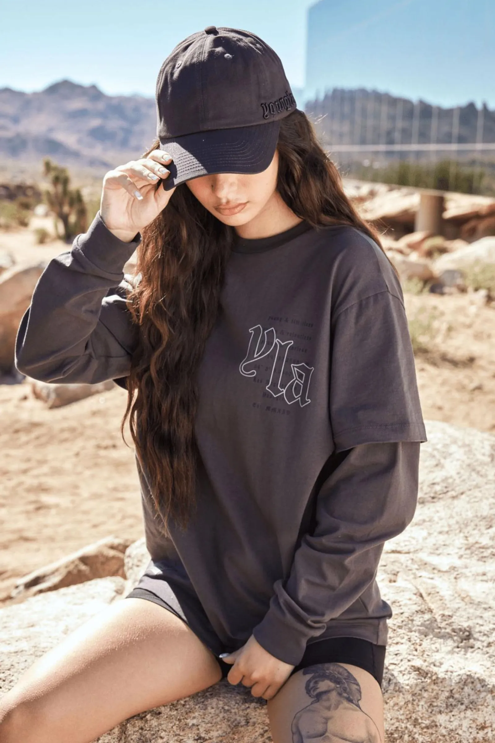 Tops<Youngla W437-Urban Layer Tee Eclipse|Marble|Moonstone|Rain Cloud