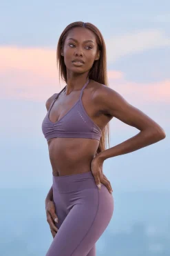 Bras<Youngla W335-Urban V-Neck Bra New Colors Black|Charcoal|Eggplant|Off-White
