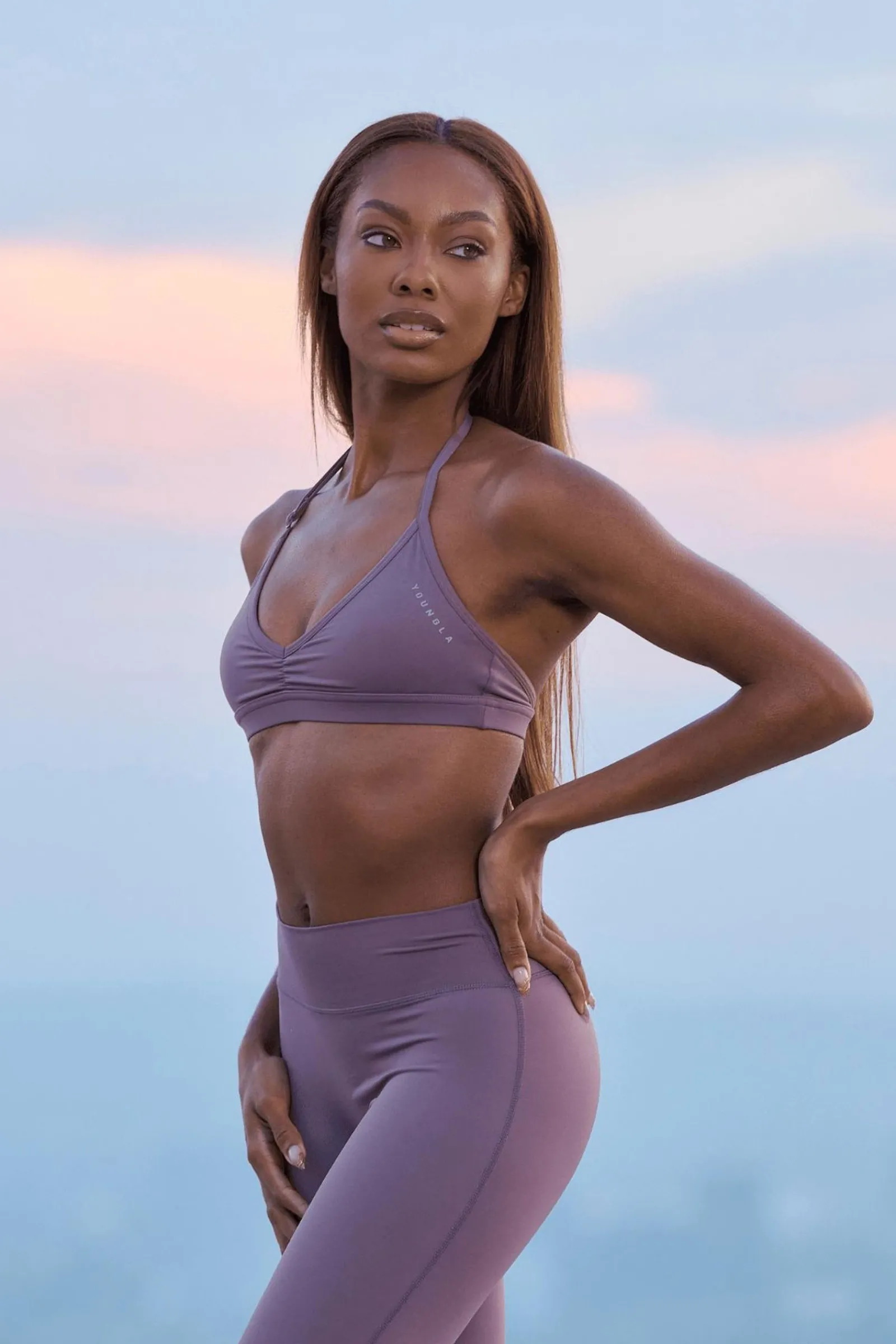 Bras<Youngla W335-Urban V-Neck Bra New Colors Black|Charcoal|Eggplant|Off-White