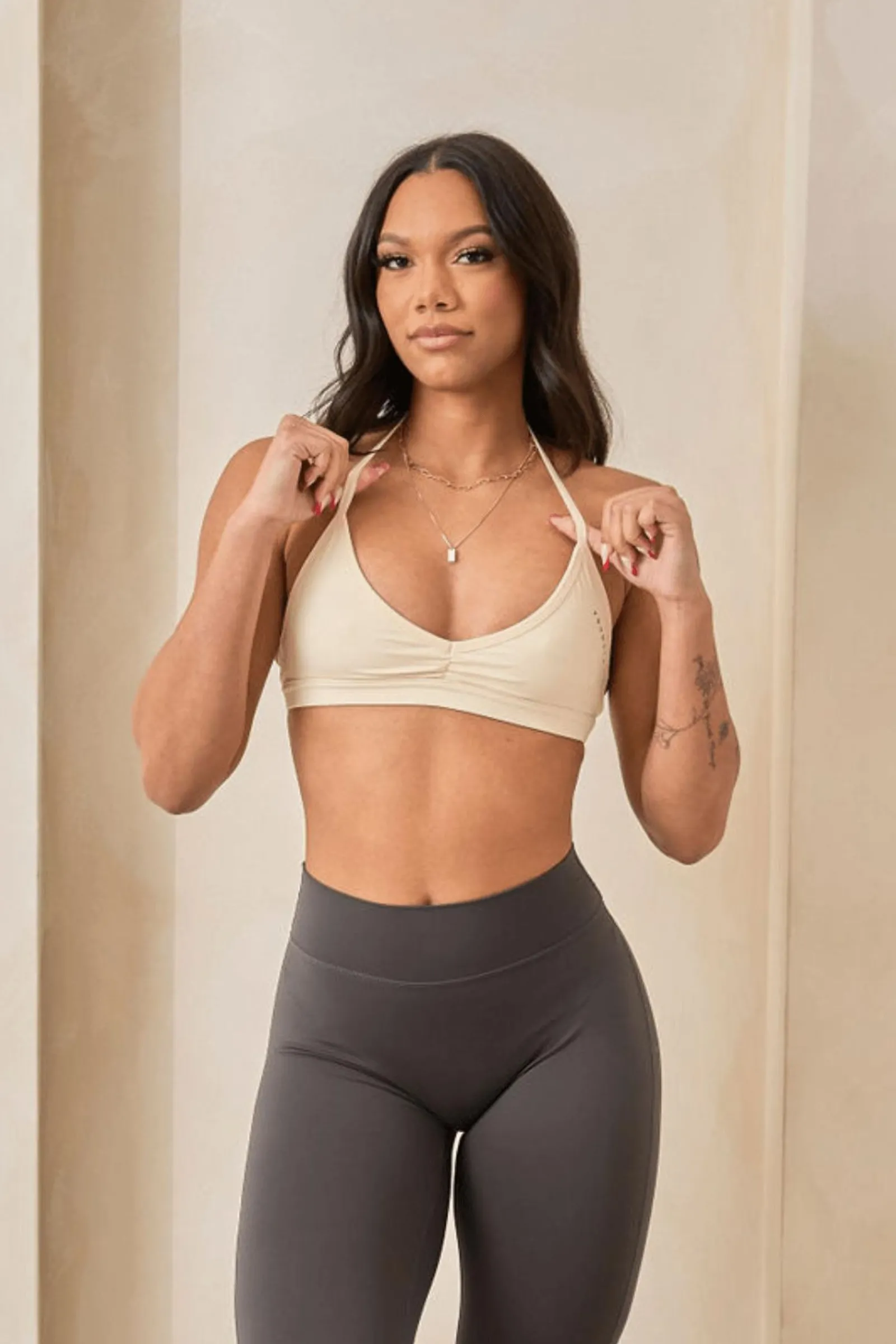 Bras<Youngla W335-Urban V-Neck Bra New Colors Black|Charcoal|Eggplant|Off-White